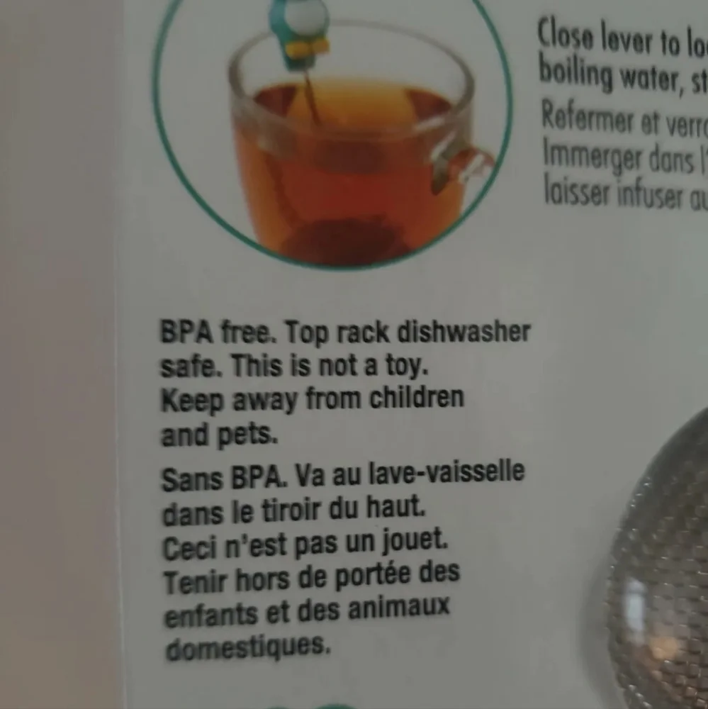TEAL OWL Tea Cup Infuser - 18/10 Stainless Steel New